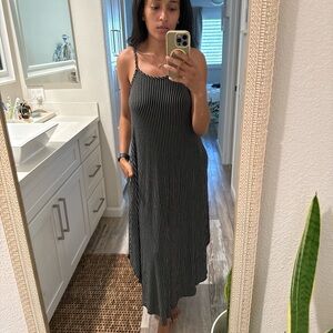 Black and White Striped Maxi Dress